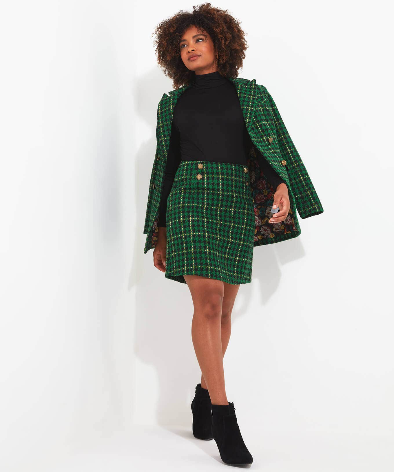 Shop Women's Collection | Skirts | Sale Skirts | Top Picks | Women's | Women's Joe Browns Beautifully Bold Check Skirt Green