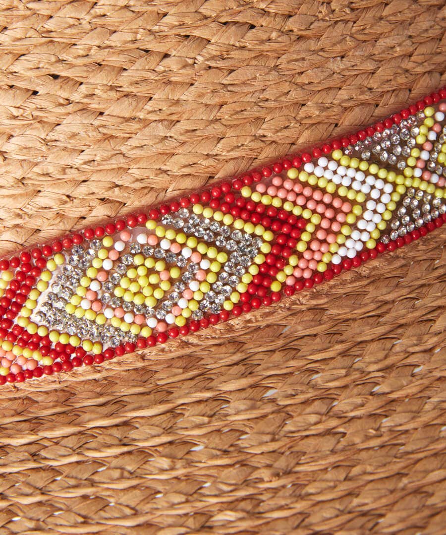 Sale Accessories & Jewellery | Women's Joe Browns Boardwalk Shimmer Beaded Hat Natural Multi