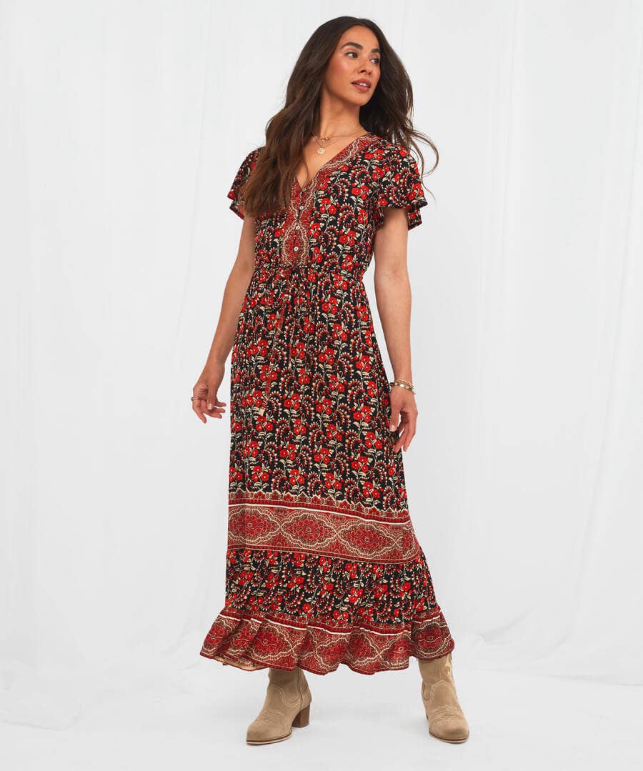 Sale Dresses | Women's Joe Browns Boho Babe Border Print Dress Multi