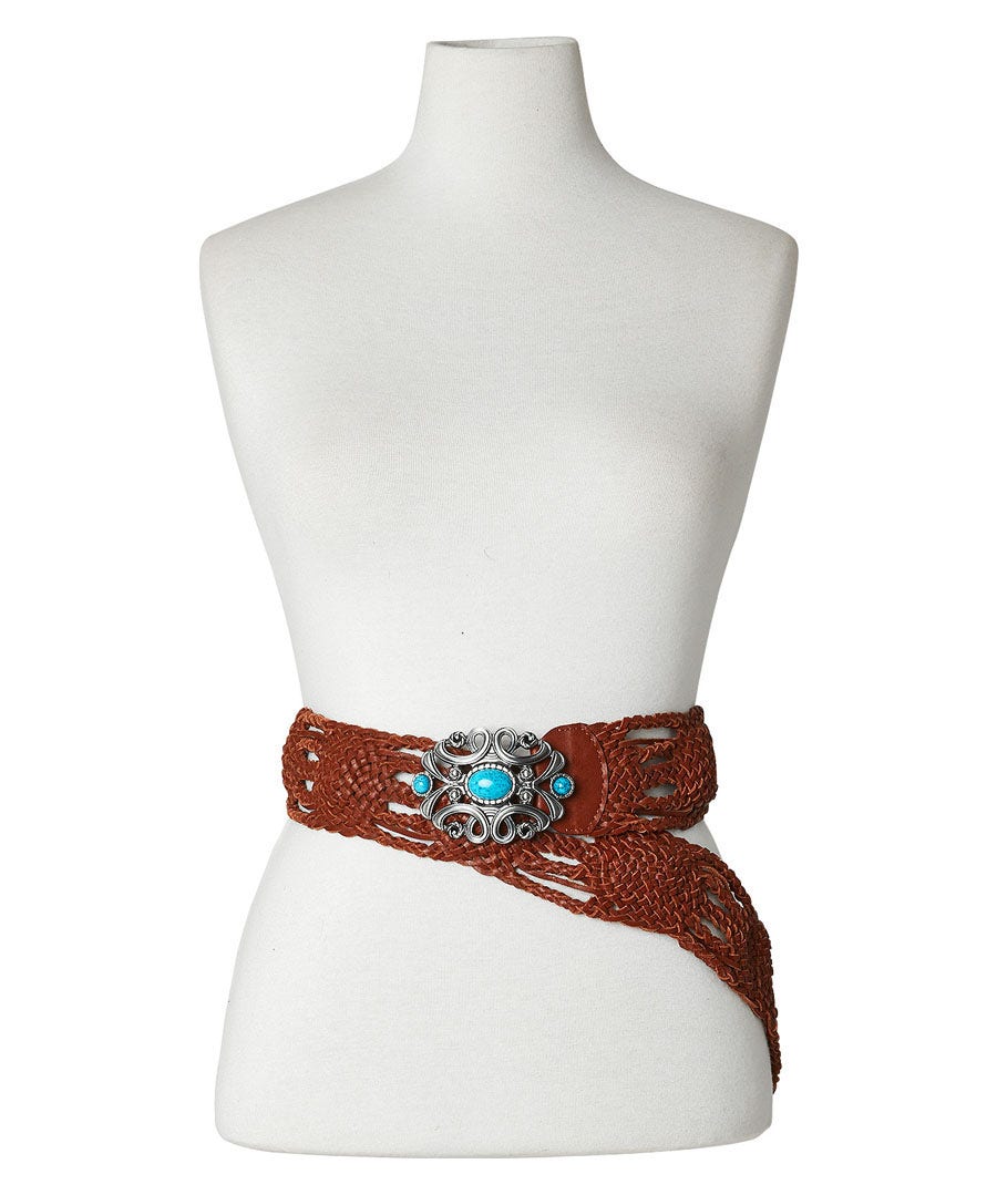 Sale Accessories & Jewellery | Women's Joe Browns Boho Jewel Buckle Leather Belt Tan / Black