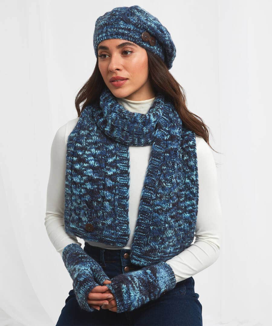 Sale Gifts | Sale Accessories & Jewellery | Women's | Women's Joe Browns Breezy Day Space Dye Mitts Blue Multi
