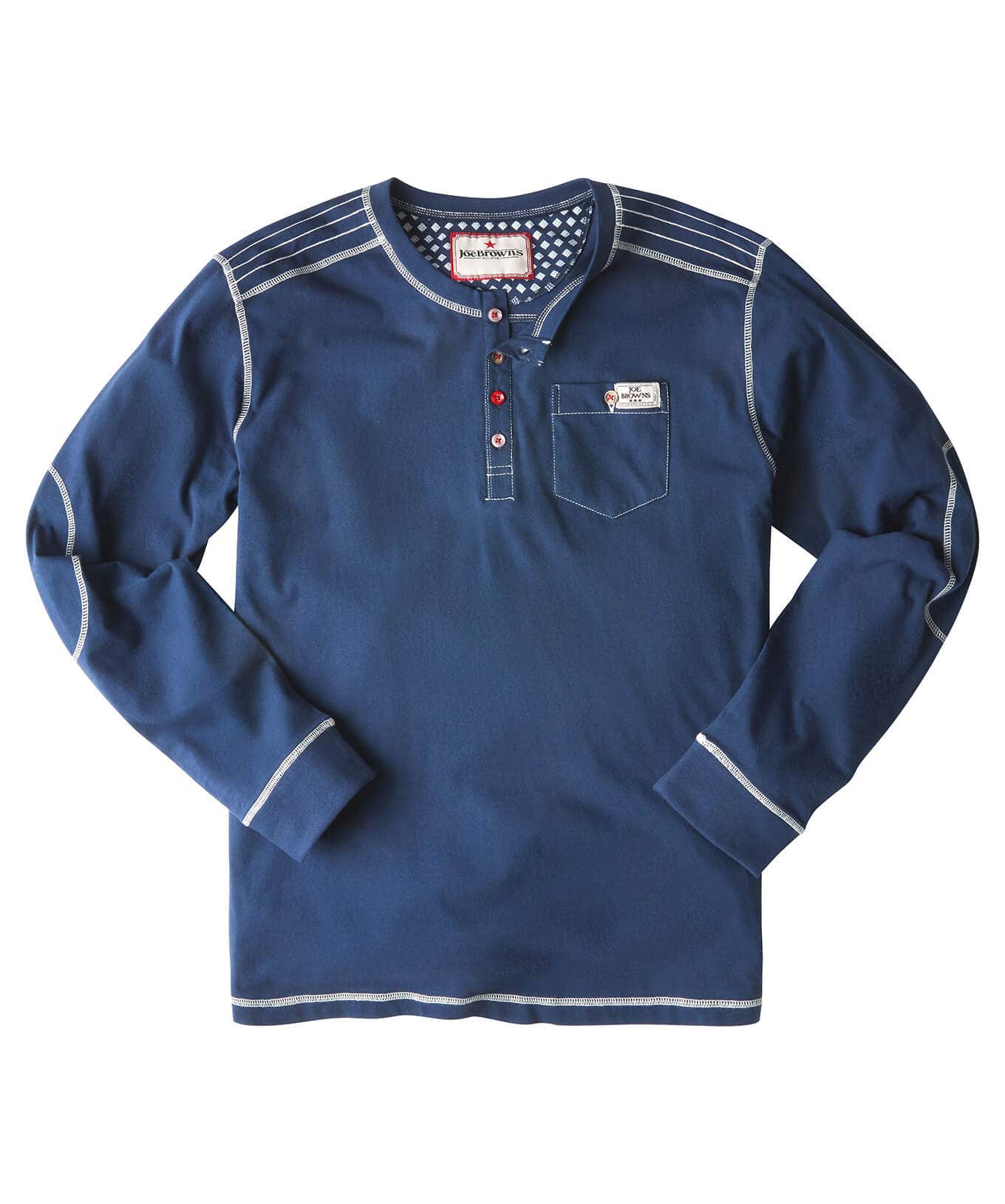 Shop Men's Collection | Henley Tops | Layering Essentials | Tops & T-Shirts | Sale Tops & T-Shirts | Top Picks | Men，s | Men，s | Men，s | Men，s Joe Browns Buster Henley Navy