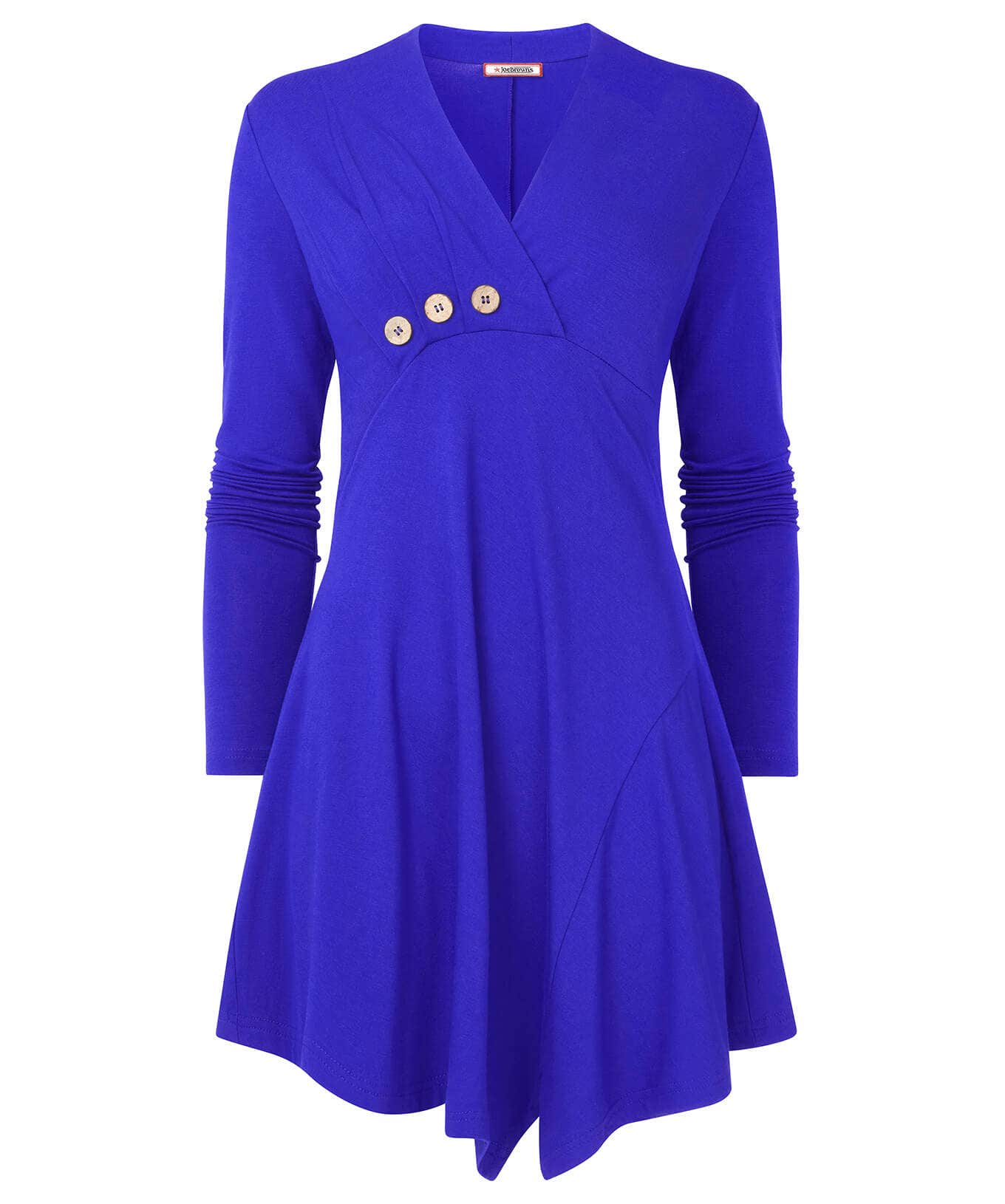 Shop Women's Collection | Tops, Tunics & Blouses | Top Picks | Women's Joe Browns Button Detail Tunic Top Cobalt / Red / Black