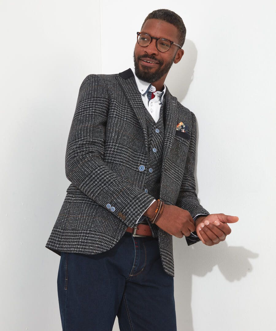 Shop Men's Collection | Men's Partywear | Blazers | Men's Tailoring | Gifts | Coats & Jackets | Sale Blazers | Sale Coats & Jacket | Top Picks | Top Picks | Men，s | Top Picks | Men，s | Men，s | Men，s | Men，s Joe Browns Charming Check Blazer Grey