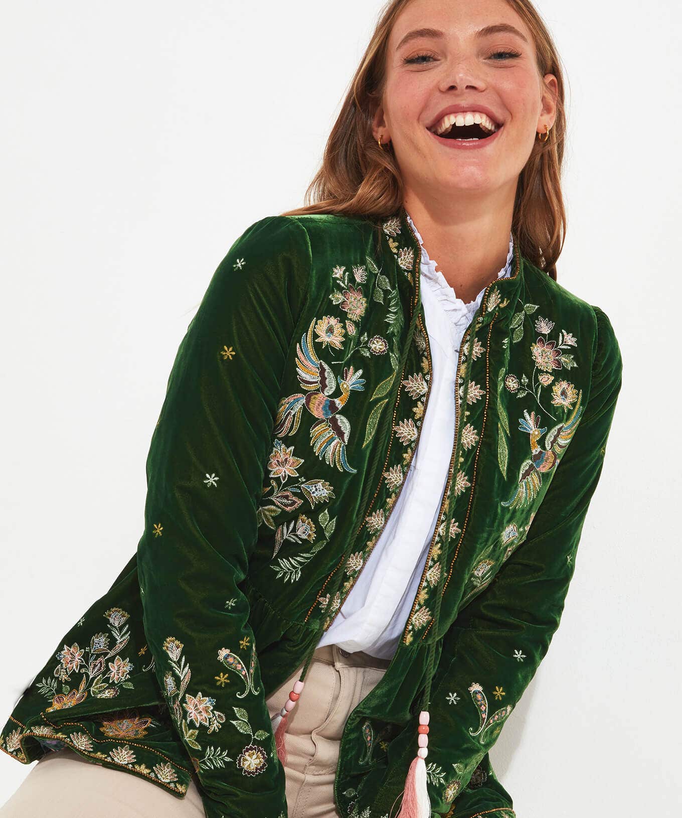 Shop Women's Collection | Coats & Jackets | Shop Blazers | Sale Coats & Jacket | Top Picks | Women's | Women's | Women's Joe Browns Charming Embroidered Boutique Jacket Green