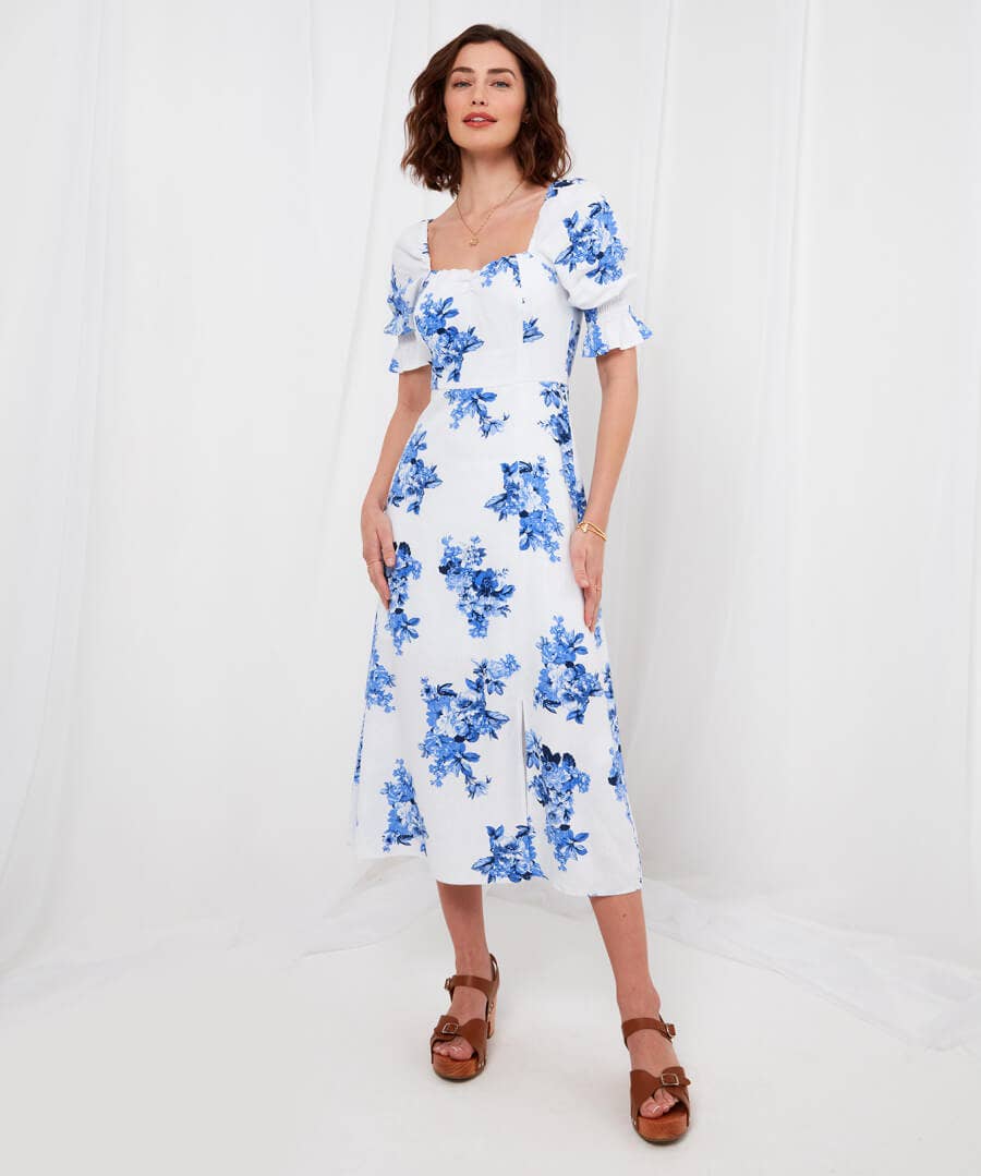 Sale Dresses | Women's Joe Browns Clarissa  Linen Blend Floral Dress Multi