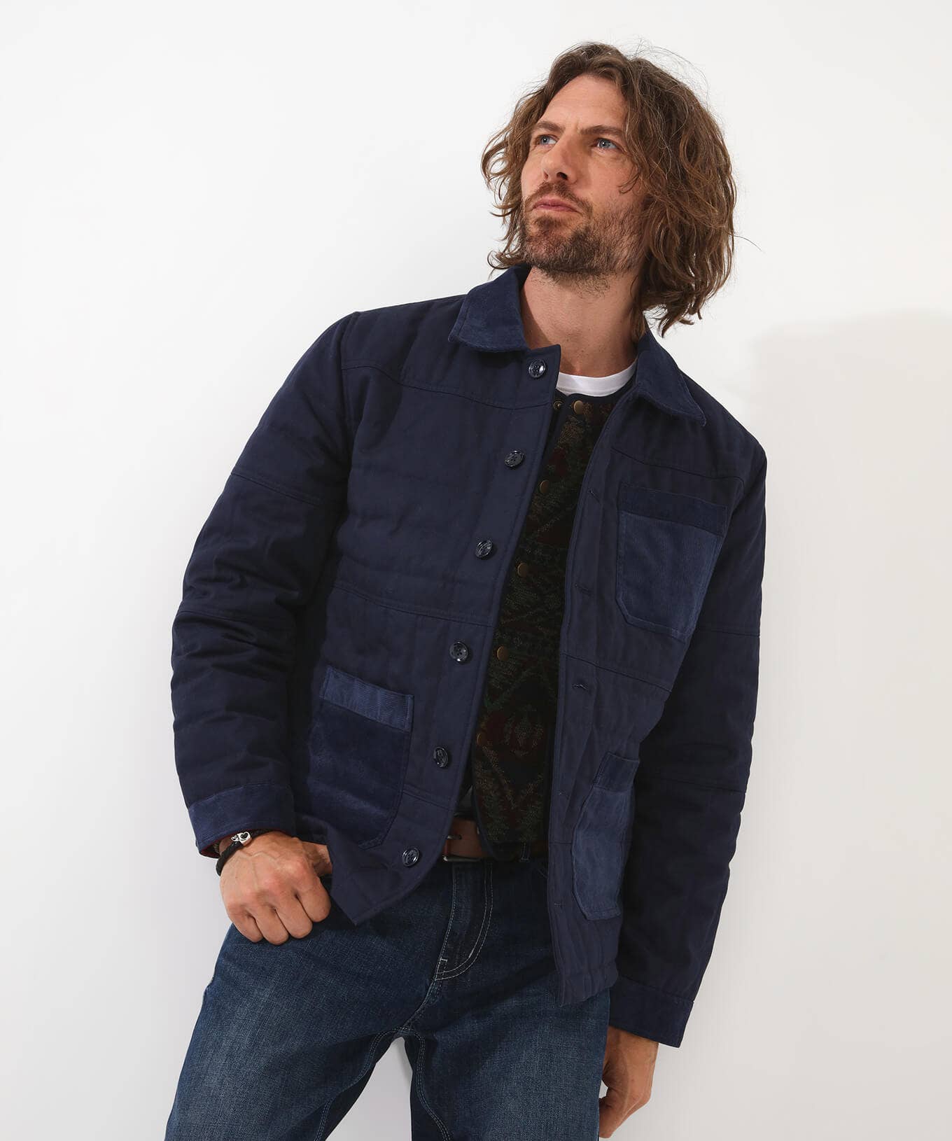 Shop Men's Collection | Layering Essentials | Men's Tailoring | Coats & Jackets | Sale Coats & Jacket | Top Picks | Men，s | Top Picks | Men，s | Men，s Joe Browns Cool Quilted Canvas Jacket Navy