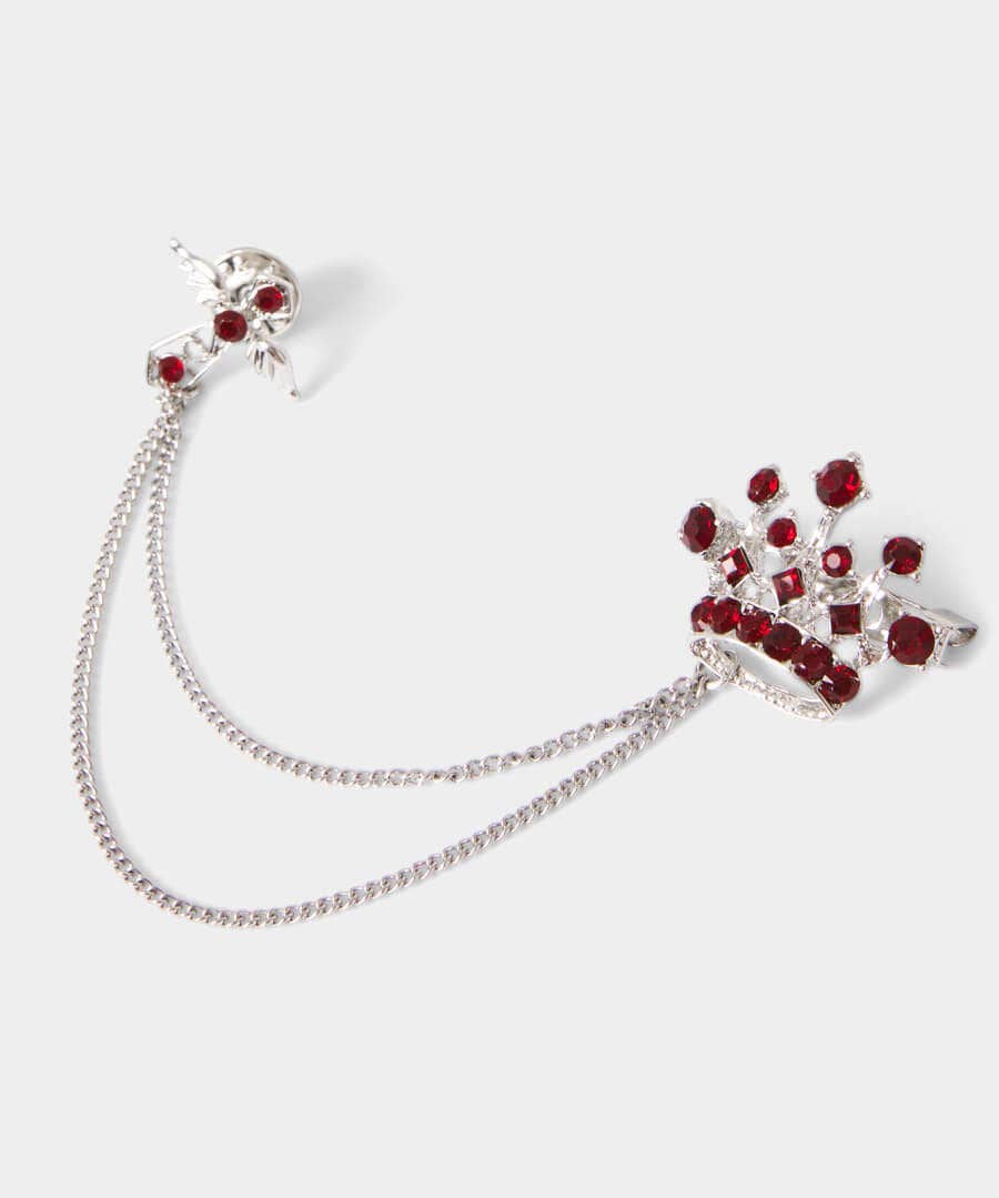 Sale Accessories | Men，s Joe Browns Crown Jewelled Chain Pin Silver Multi