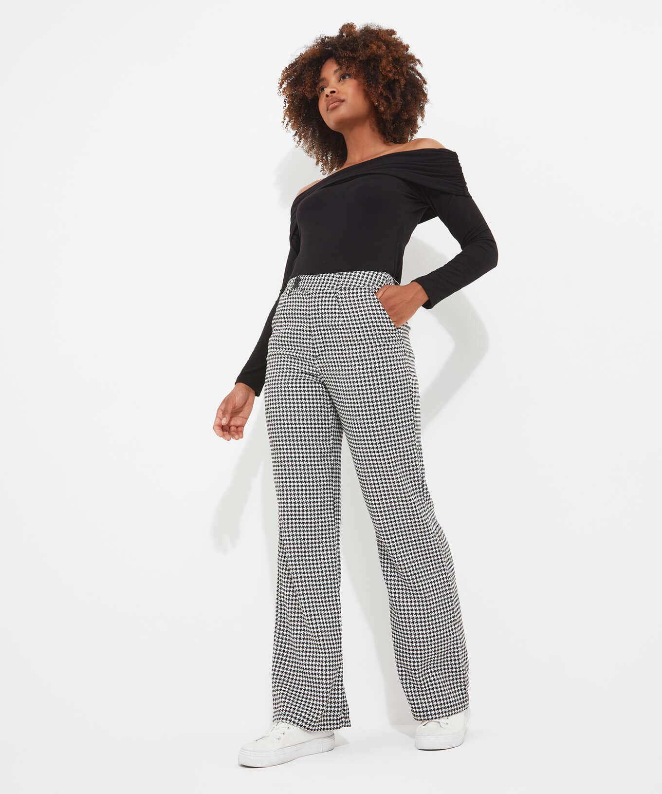 Shop Women's Collection | Jeans & Trousers | Sale Jeans & Trousers | Top Picks | Women's | Women's Joe Browns Daring Dogtooth Trousers Black/White
