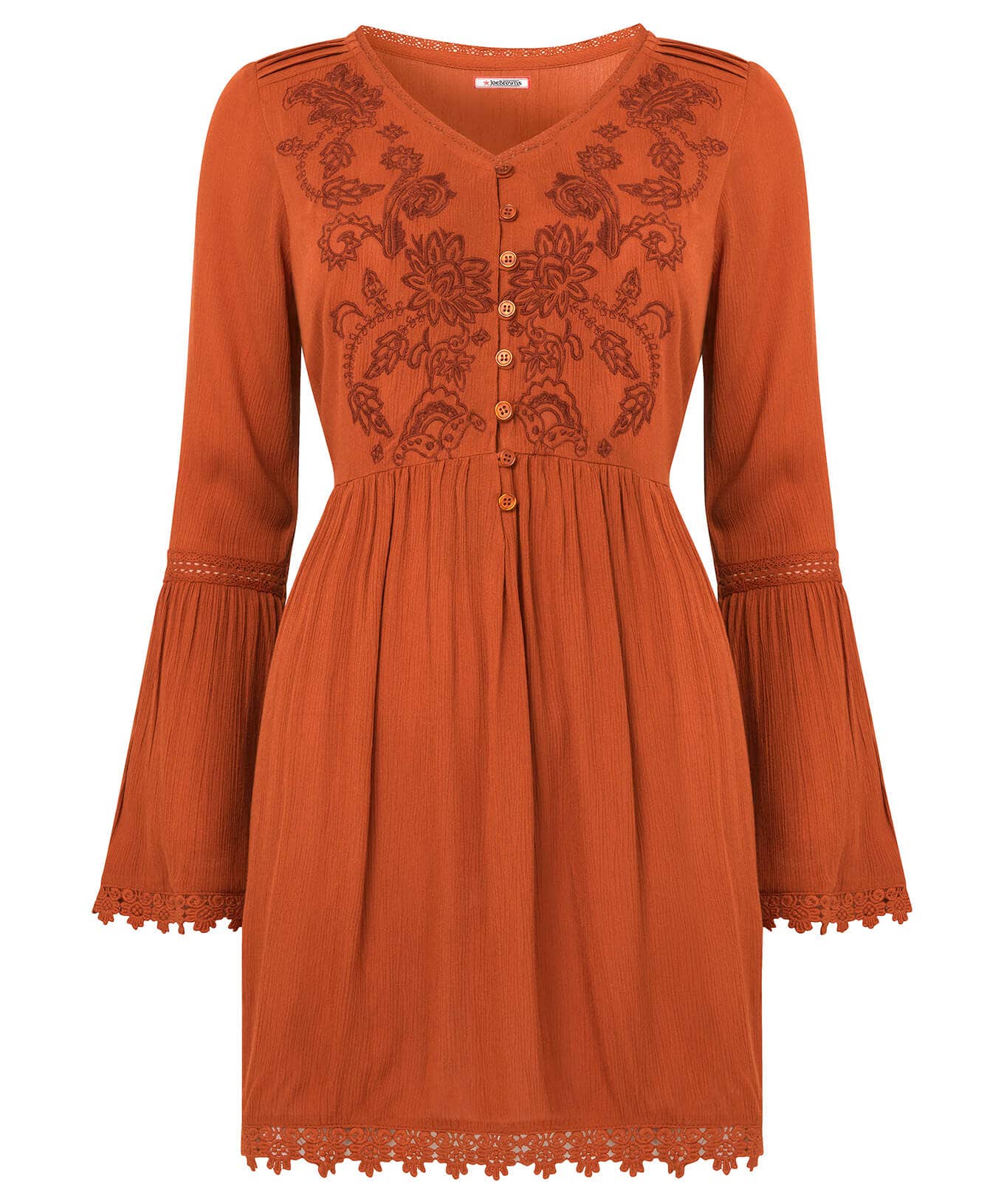Shop Women's Collection | Tops, Tunics & Blouses | Sale Tops, Tunics & Blouses | Top Picks | Women's | Women's Joe Browns Ever So Pretty Embroidered Tunic Top Orange