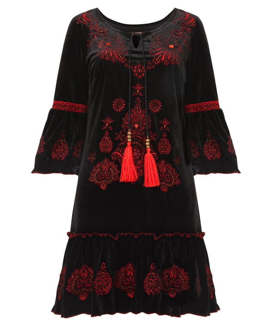 Shop Women's Collection | Velvet & Devor茅 Dresses | Boho Dresses | Party Dresses | Occasion Outfits | Tops, Tunics & Blouses | Dresses | Sale Tops, Tunics & Blouses | Top Picks | Top Picks | Top Picks | Top Picks | Top Picks | Women's | Women's | Women's Joe Browns Evie Embroidered Tunic Black