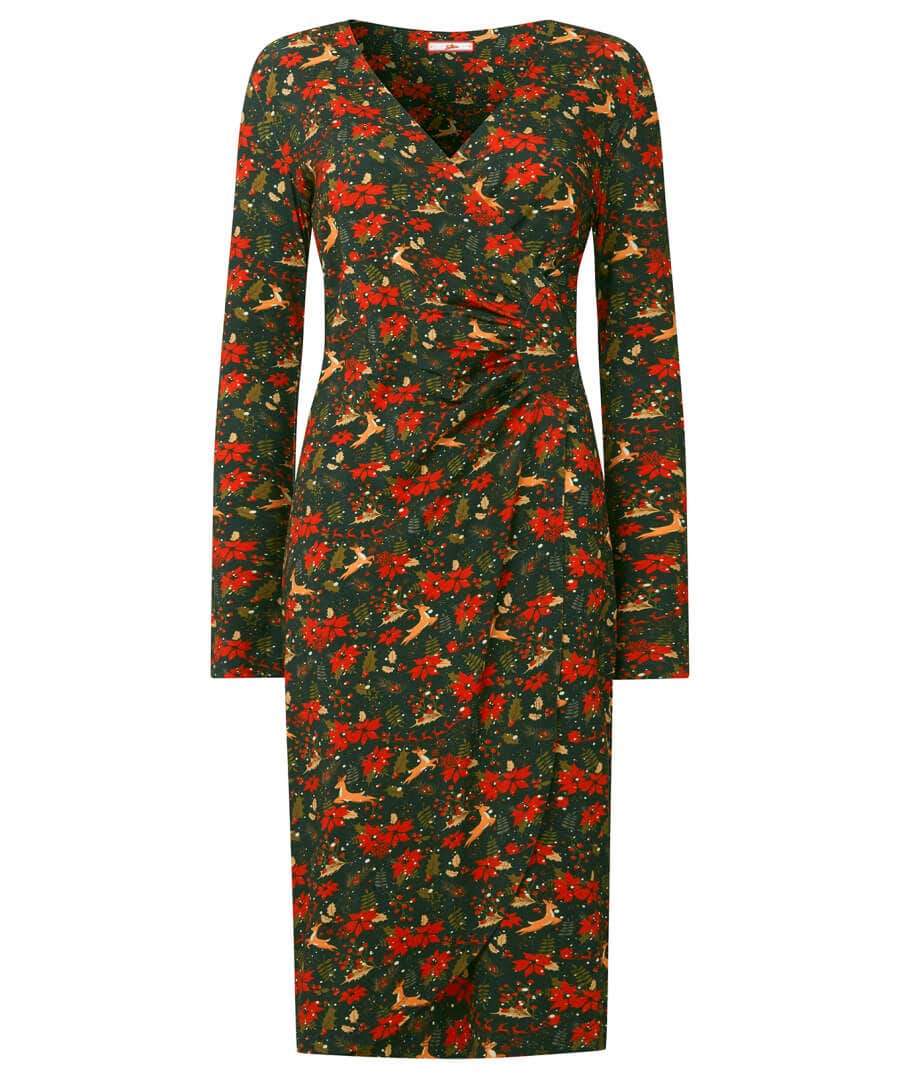 Party Dresses | Occasion Outfits | Dresses | Half Price Christmas Styles | Sale Dresses | Top Picks | Top Picks | Women's | Women's | Women's Joe Browns Fabulously Festive Wrap Dress Green