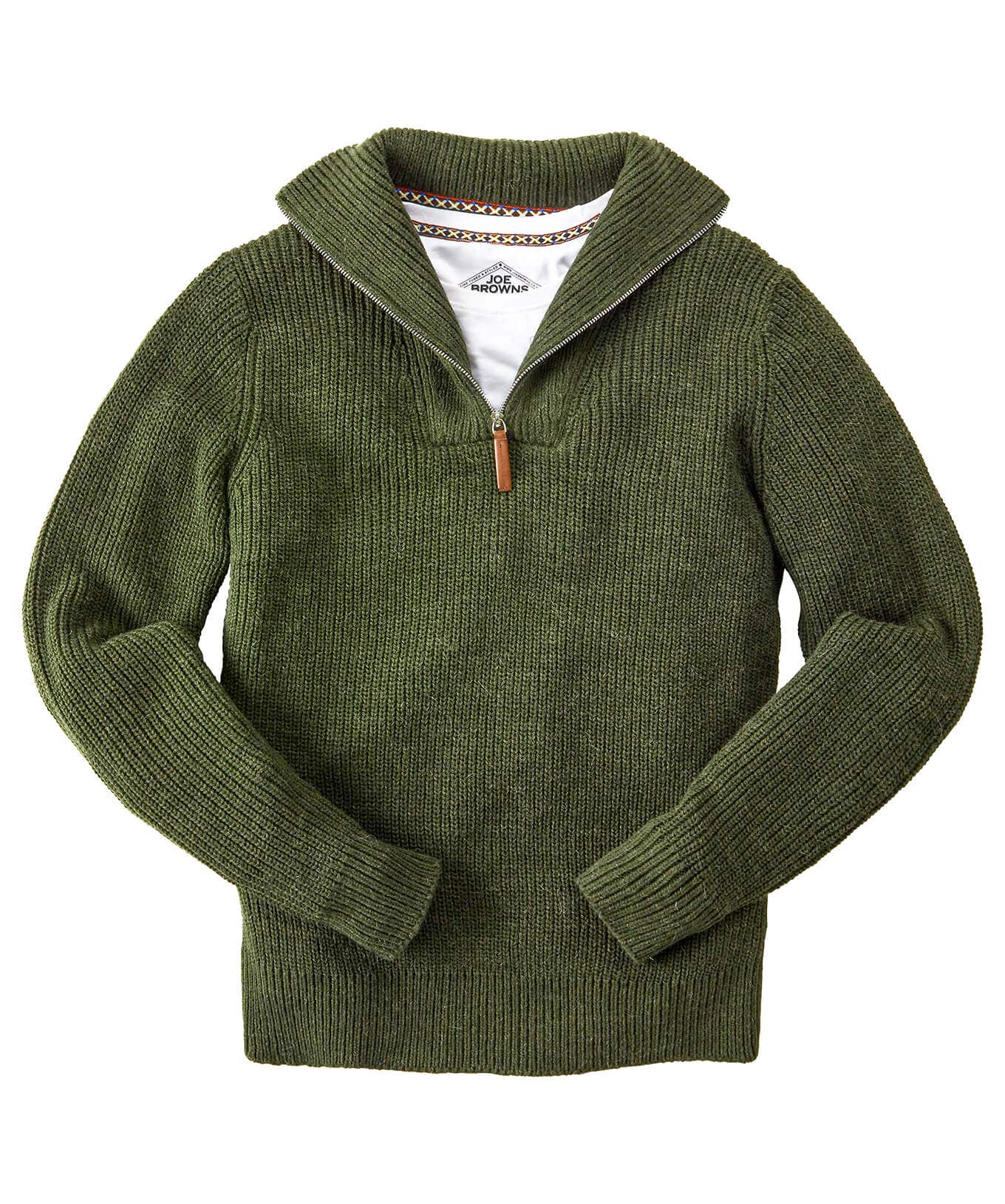 Shop Men's Collection | Hoodies & Sweatshirts | Layering Essentials | Knitwear & Jumpers | Top Picks | Men，s | Men，s | Men，s Joe Browns Fantastic Funnel Olive / Cream