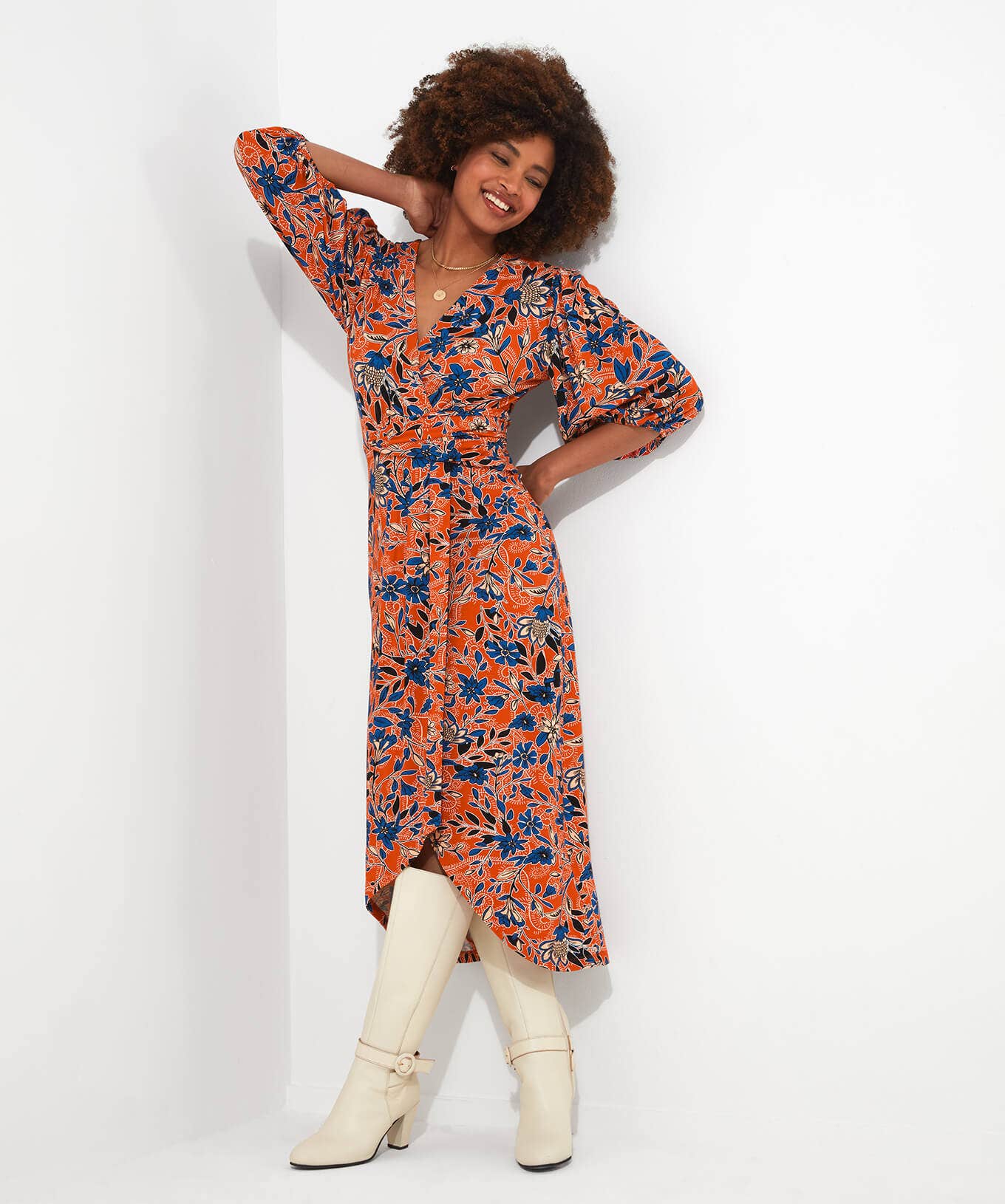 Shop Women's Collection | Midi Dresses | Dresses | Sale Dresses | Top Picks | Top Picks | Women's | Women's Joe Browns Freda Jersey Dress Multi / Pink / Navy