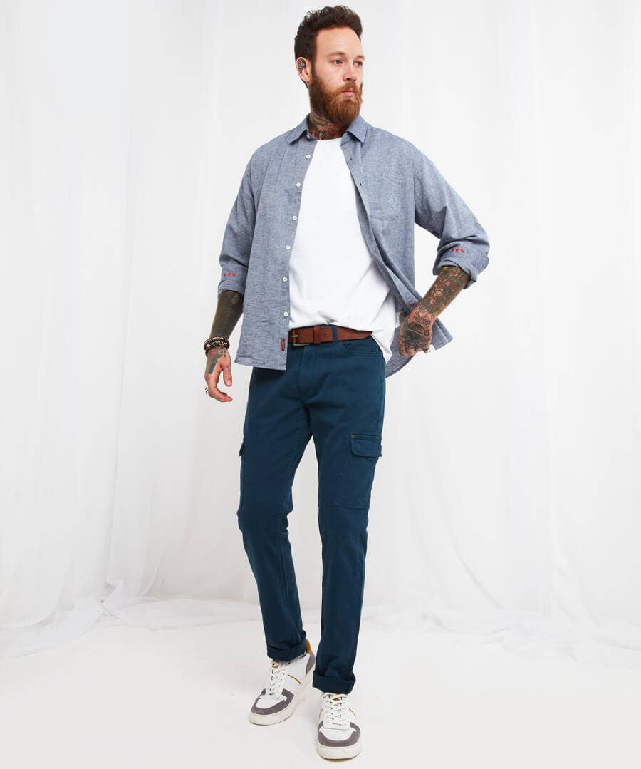Cargo Trousers | Jeans & Trousers | Top Picks | Men，s Joe Browns Full Of Action Combats Navy / Khaki / Tobacco