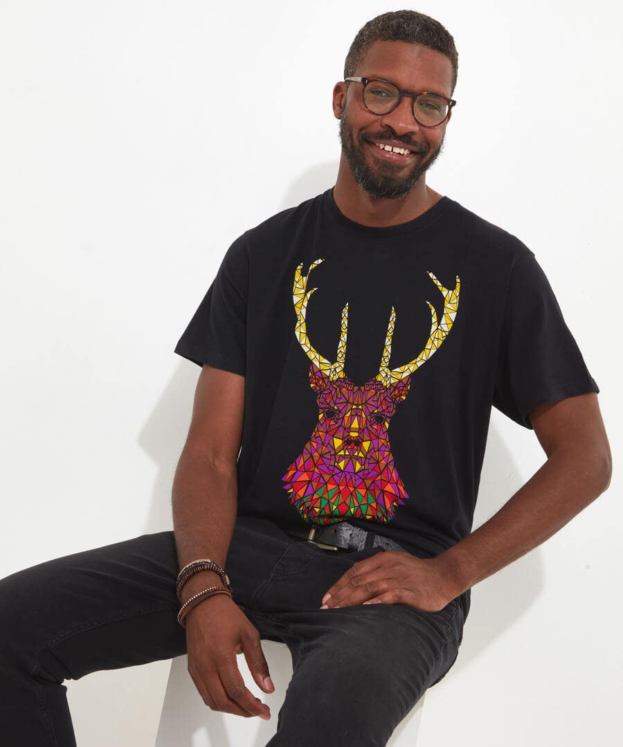 Shop Men's Collection | Graphic T-Shirts | Gifts | Tops & T-Shirts | Sale Tops & T-Shirts | Top Picks | Top Picks | Men，s | Men，s | Men，s Joe Browns Geo Stag Tee Black