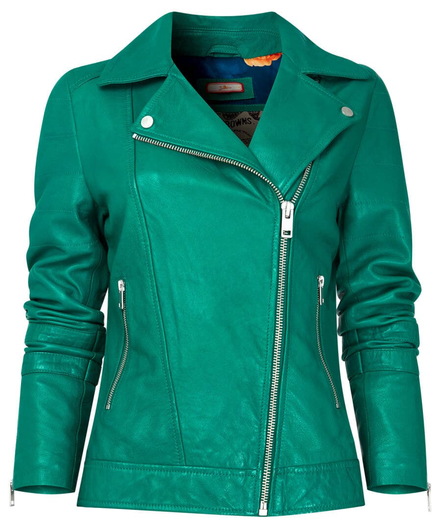 Sale Leather Jackets | Sale Coats & Jacket | Women's | Women's Joe Browns Green With Envy Leather Jacket Green / Damson