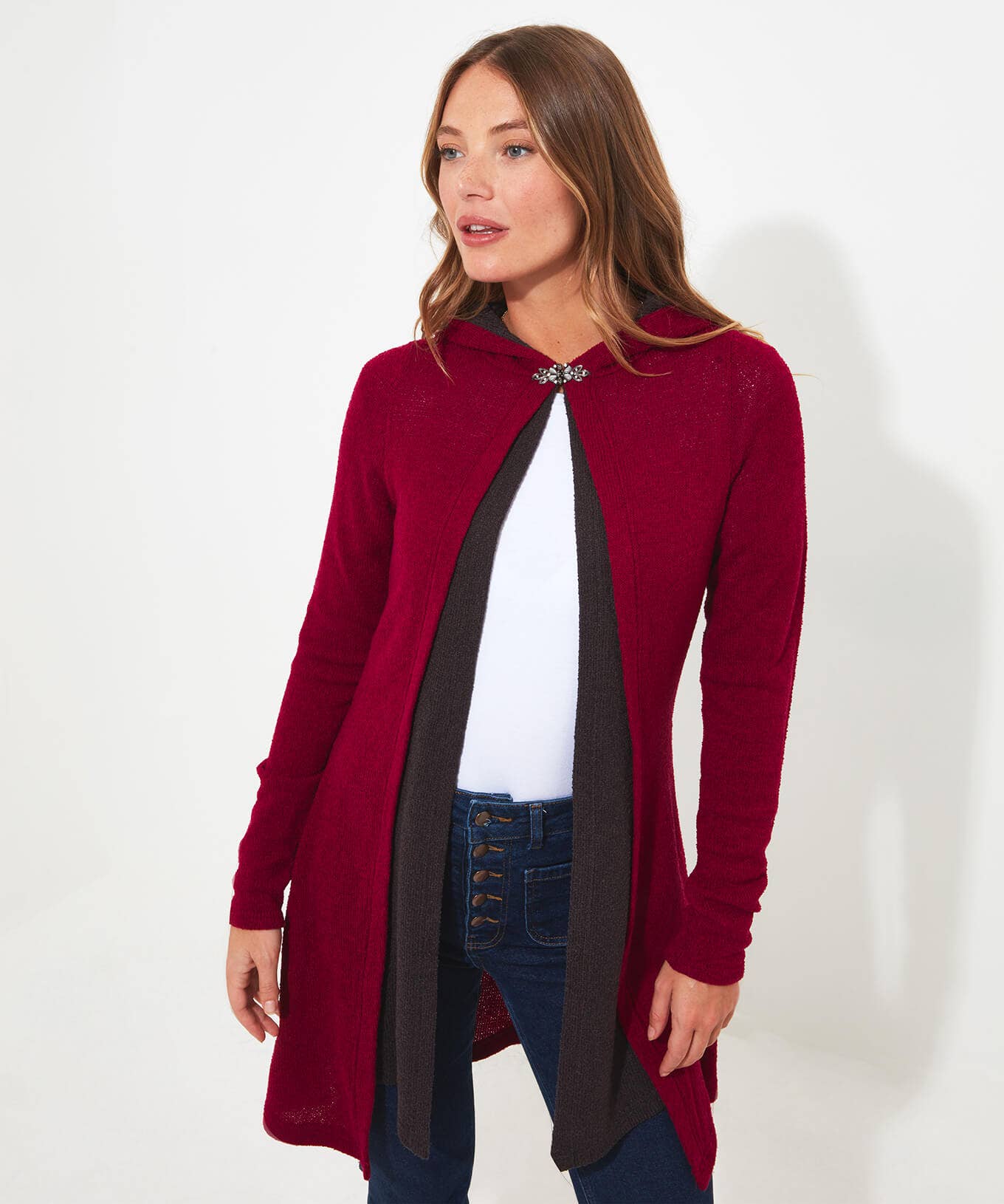 Shop Women's Collection | Cardigans & Coatigans | Sale Knitwear & Jumpers | Top Picks | Top Picks | Women's Joe Browns Into The Forest Cardigan Rumba Red