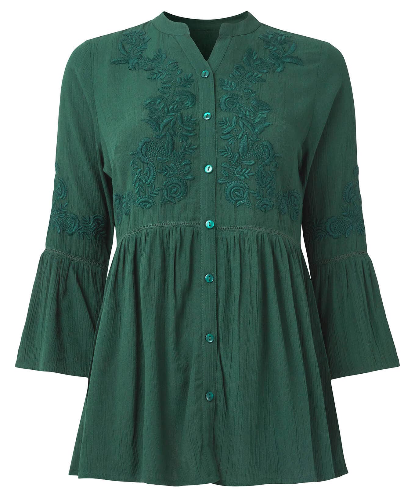 Shop Women's Collection | Tops, Tunics & Blouses | Sale Tops, Tunics & Blouses | Top Picks | Women's | Women's Joe Browns Into The Woods Blouse Green