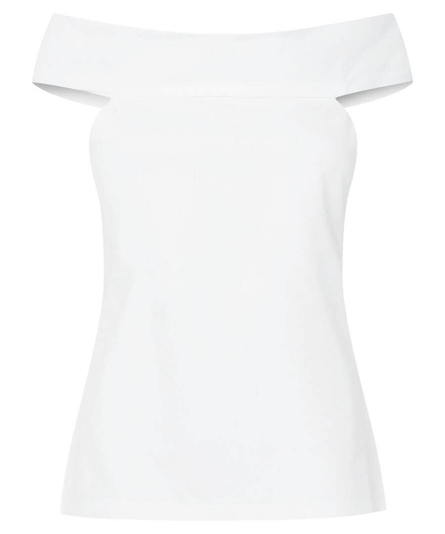 Sale Tops, Tunics & Blouses | Women's Joe Browns Joes Must Have Essential Bardot Top White / Black / Orange