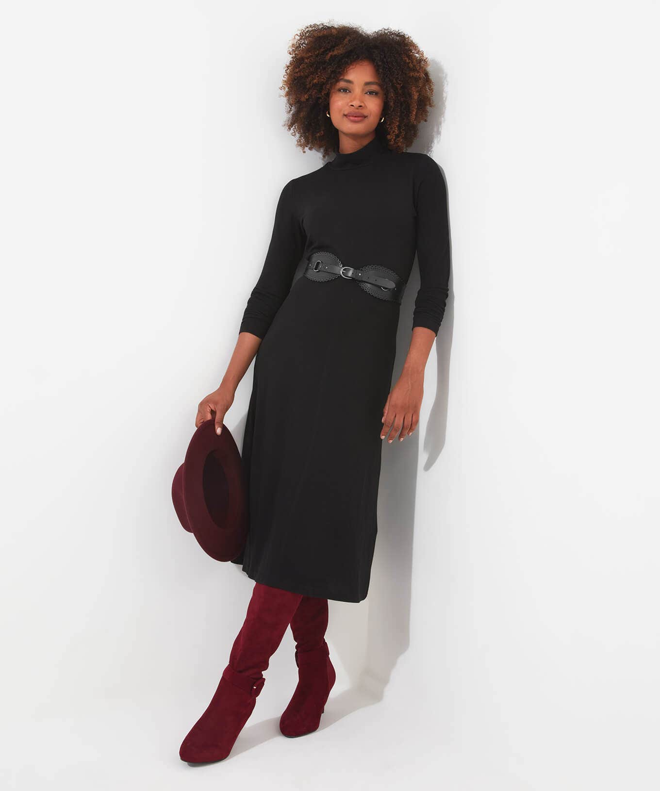 Shop Women's Collection | Cardigans & Coatigans | Dresses | Sale Dresses | Top Picks | Top Picks | Women's | Women's Joe Browns Katie Knitted Jersey Dress Black