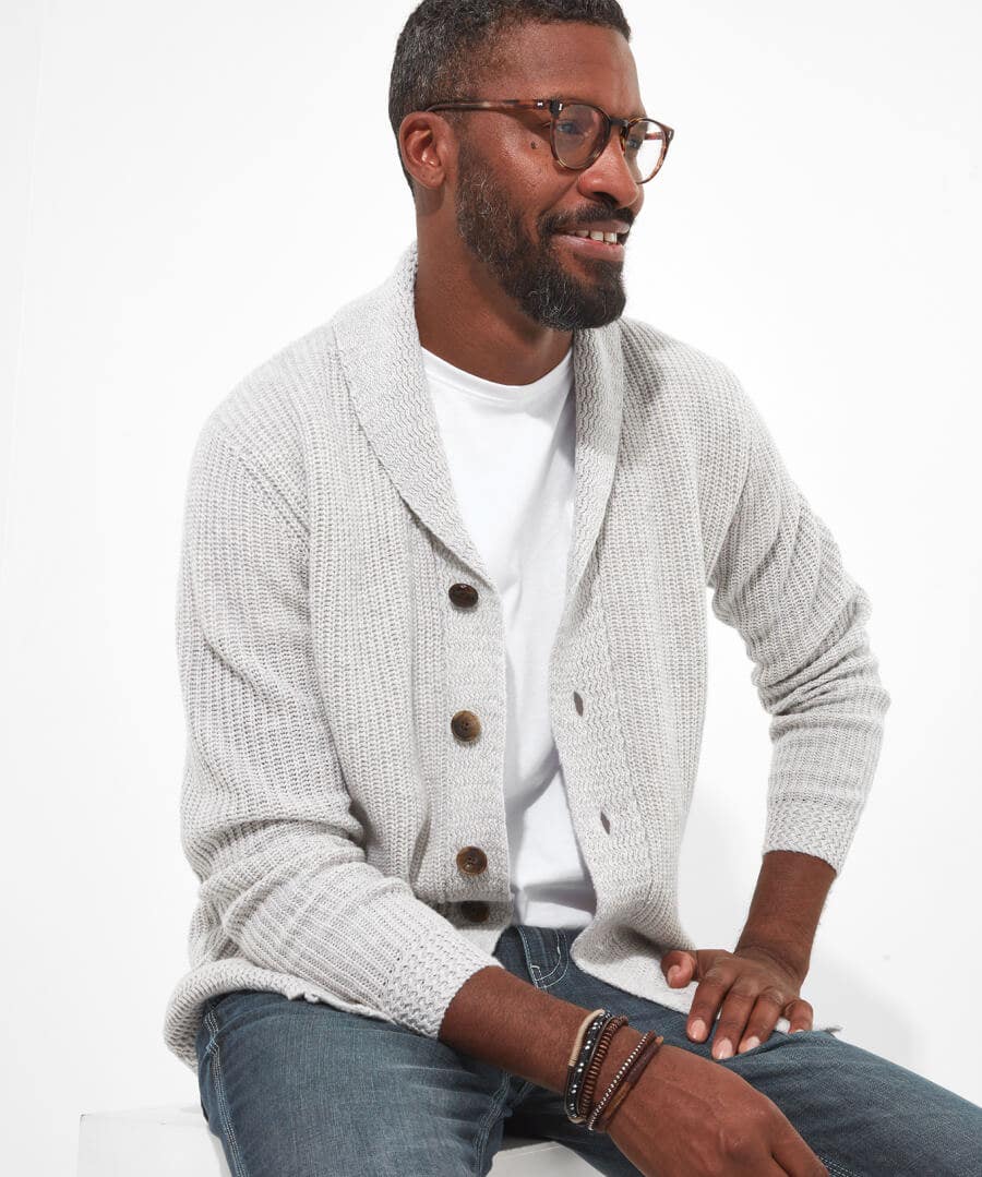 Shop Men's Collection | Knitwear & Jumpers | Top Picks | Men，s Joe Browns Keeping It Cool Cardigan Grey