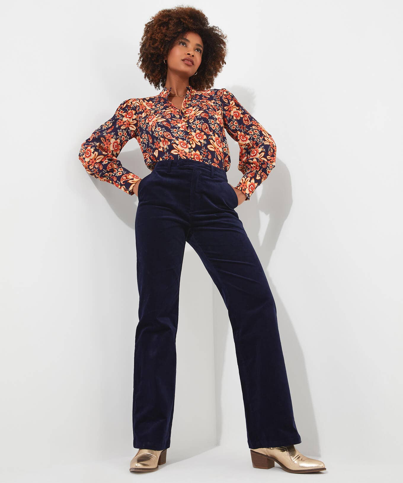 Shop Women's Collection | Jeans & Trousers | Top Picks | Women's Joe Browns Marvellous Moleskin Trousers Midnight
