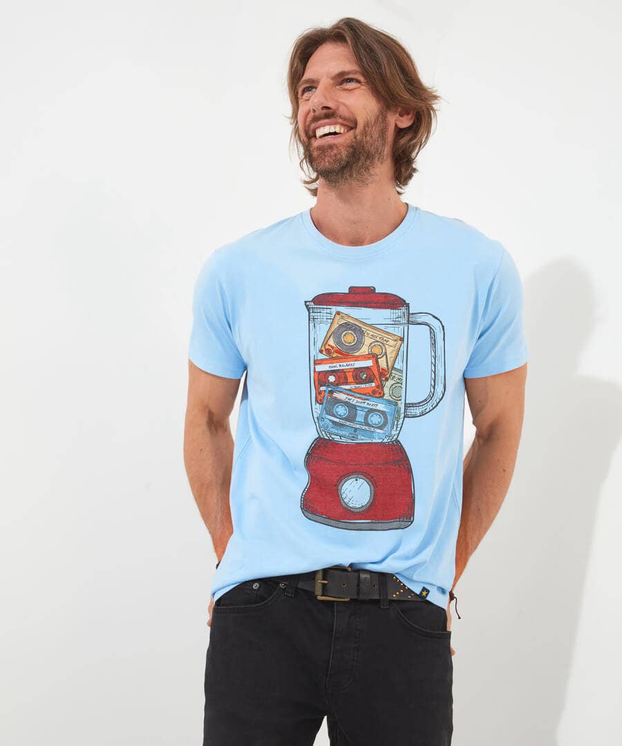 Shop Men's Collection | Graphic T-Shirts | Gifts | Tops & T-Shirts | Sale Tops & T-Shirts | Top Picks | Top Picks | Men，s | Men，s | Men，s Joe Browns Mix Tape Tee Blue