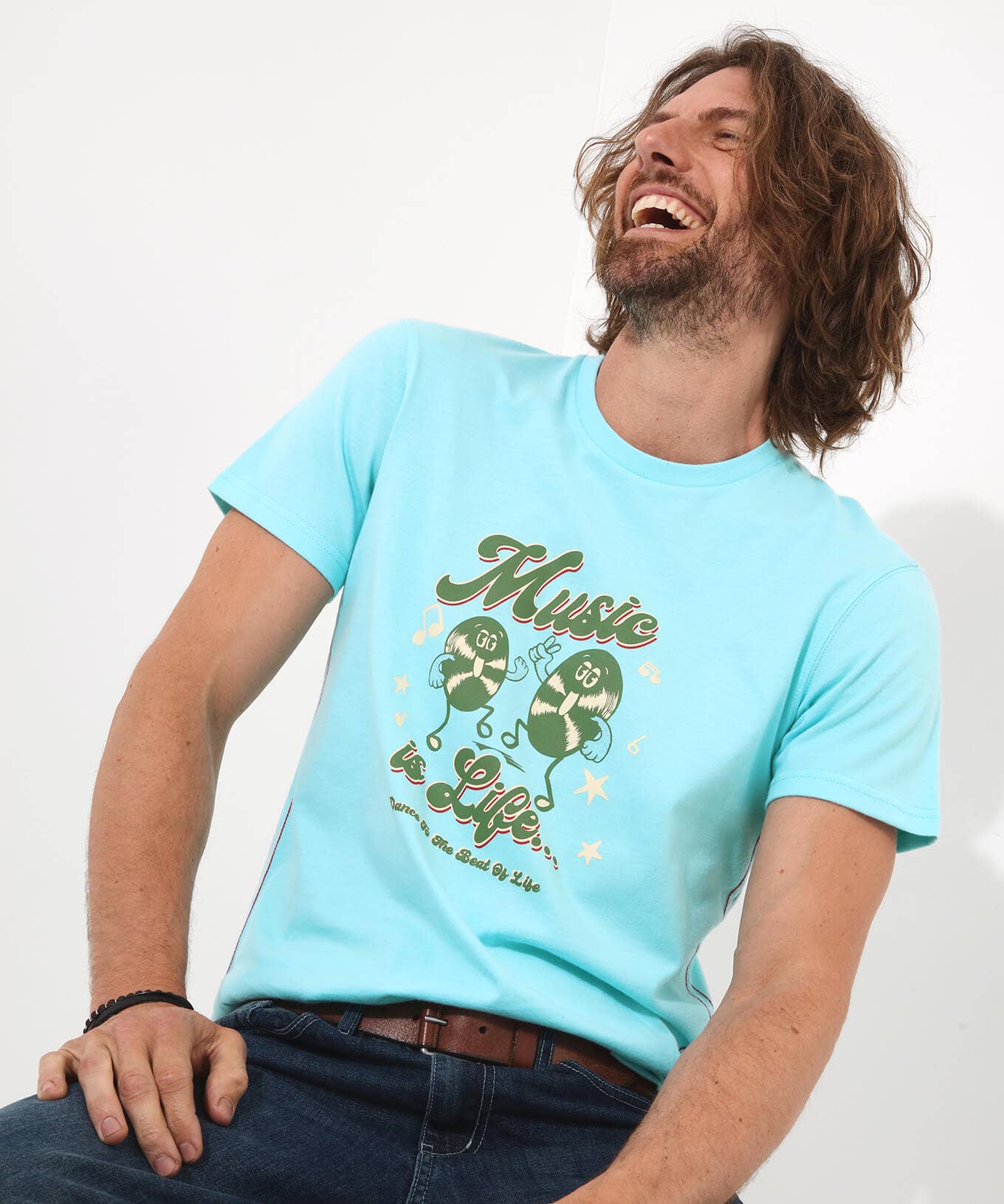 Shop Men's Collection | Graphic T-Shirts | Tops & T-Shirts | Sale Tops & T-Shirts | Top Picks | Top Picks | Men，s | Men，s Joe Browns Music Is Life Tee Blue