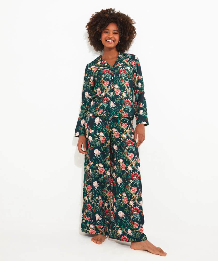 Pyjamas & Loungewear | Gifts | Sale Pyjamas & Loungewear | Sale Jeans & Trousers | Women's | Women's | Women's | Women's Joe Browns Print Pyjama Bottoms Peacock