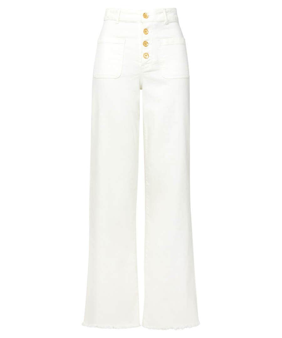 Sale Jeans & Trousers | Women's Joe Browns Pippa Wide Leg Jeans White / Pink