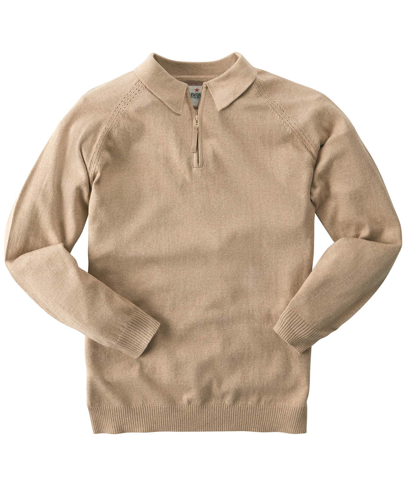 Shop Men's Collection | Knitwear & Jumpers | Sale Knitwear & Jumpers | Top Picks | Men，s | Men，s Joe Browns Premium Knitted Polo Oatmeal
