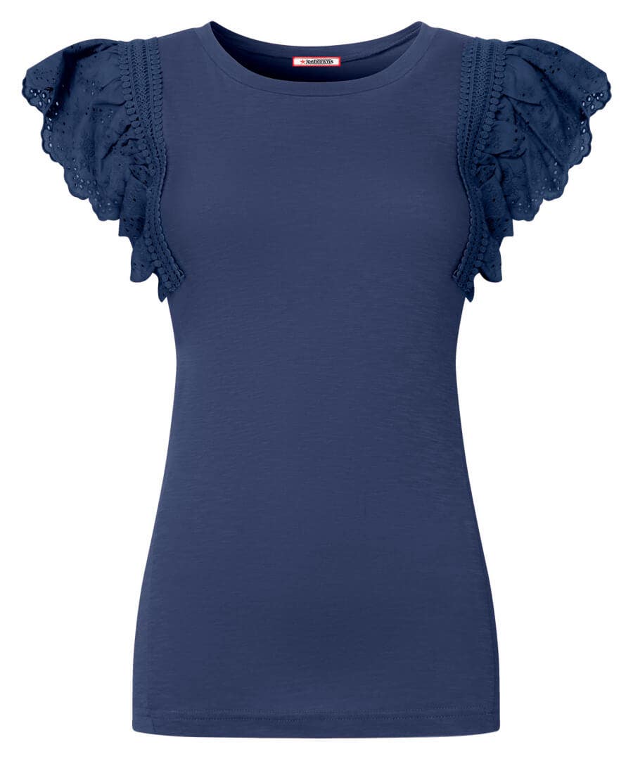 Sale Tops, Tunics & Blouses | Women's Joe Browns Pretty Broderie Top Navy / Pink / White