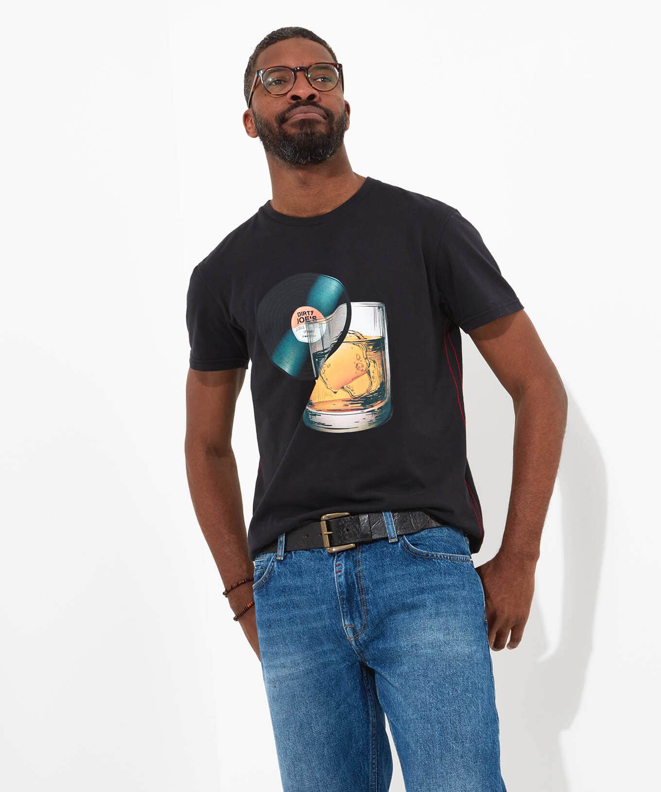 Shop Men's Collection | Graphic T-Shirts | Tops & T-Shirts | Sale Tops & T-Shirts | Top Picks | Top Picks | Men，s | Men，s Joe Browns Record Slice Tee Black