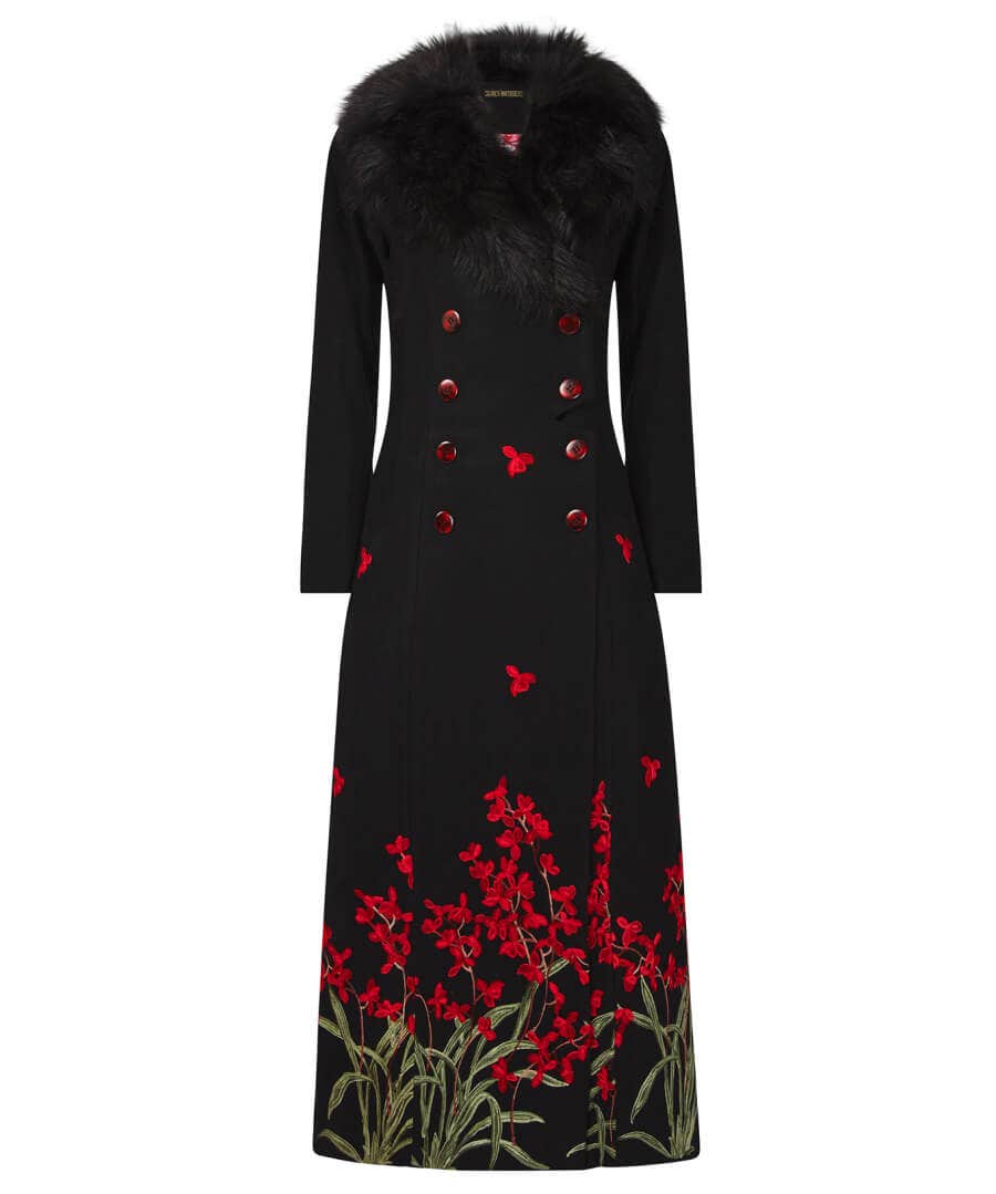 Shop Women's Collection | Occasion Outfits | Coats & Jackets | Sale Coats & Jacket | Top Picks | Top Picks | Women's | Women's Joe Browns Red Roses Boutique Coat Black Multi