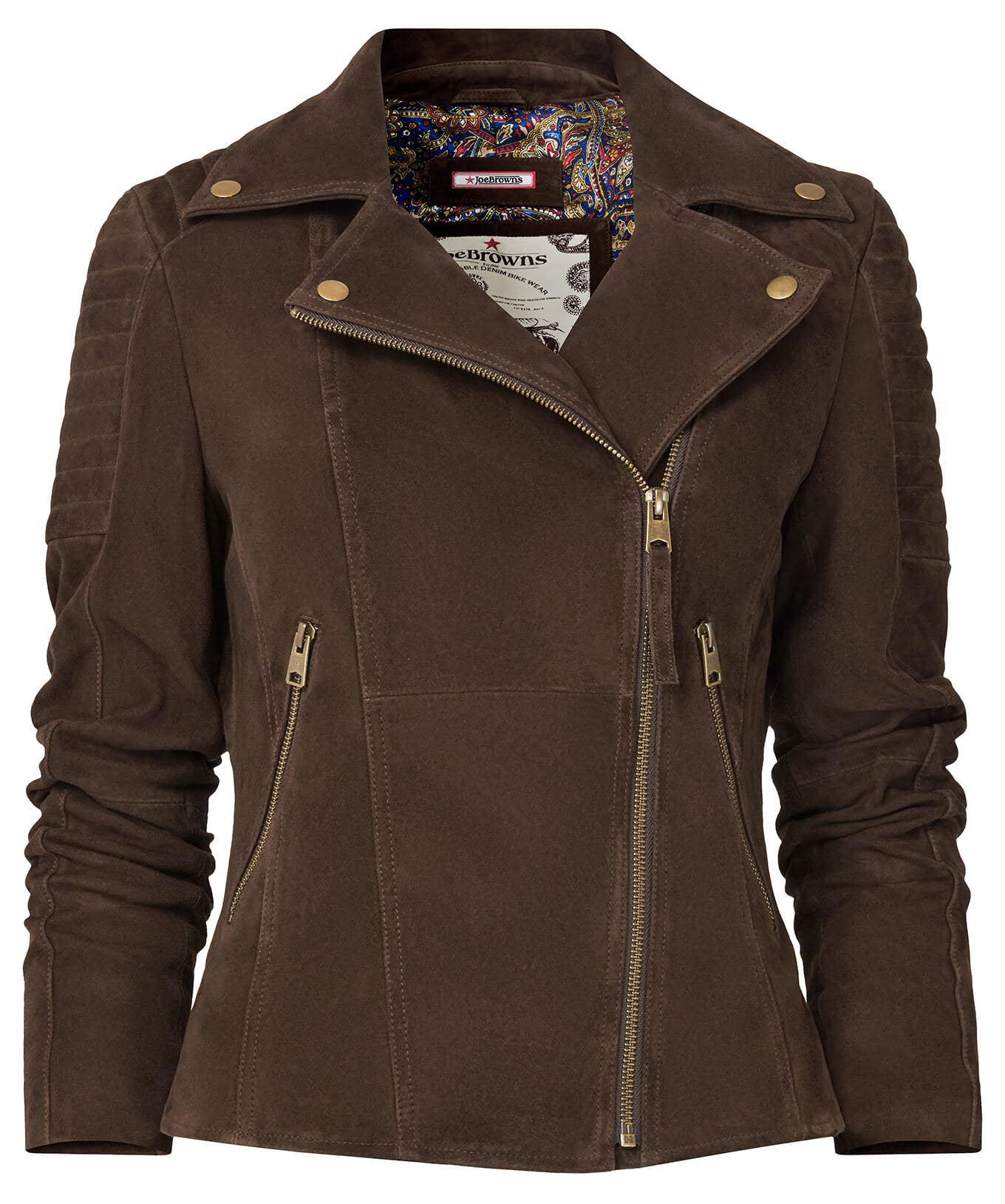 Shop Women's Collection | Leather Jackets & Clothing | Top Picks | Women's Joe Browns Sensational Suede Jacket Chocolate Brown