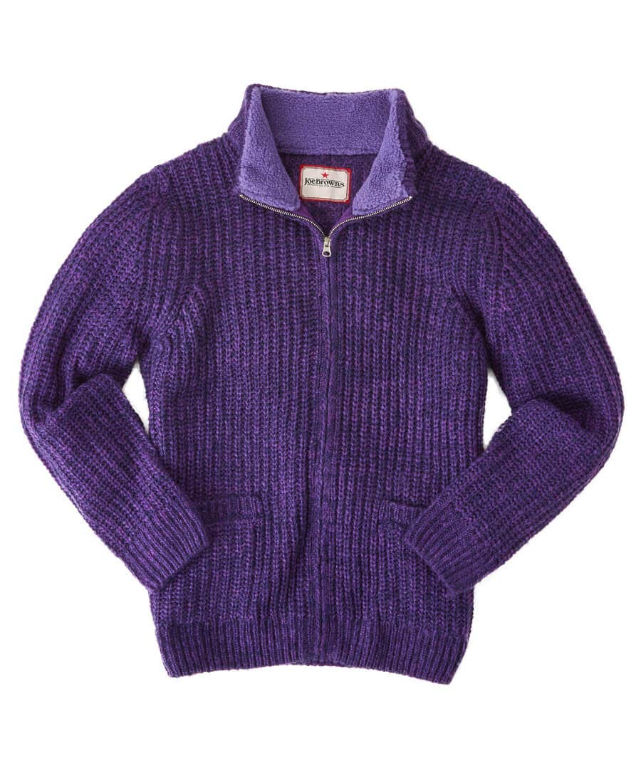 Shop Men's Collection | Knitwear & Jumpers | Sale Knitwear & Jumpers | Top Picks | Men，s | Men，s Joe Browns Shore Zip Through Knit Purple
