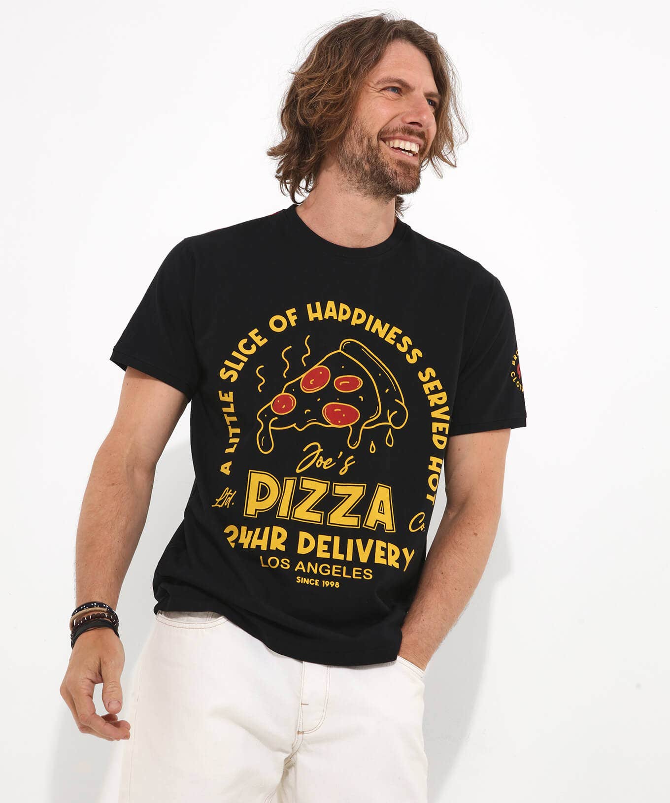 Shop Men's Collection | Graphic T-Shirts | Tops & T-Shirts | Sale Tops & T-Shirts | Top Picks | Top Picks | Men，s | Men，s Joe Browns Slice Of Happiness Tee Black