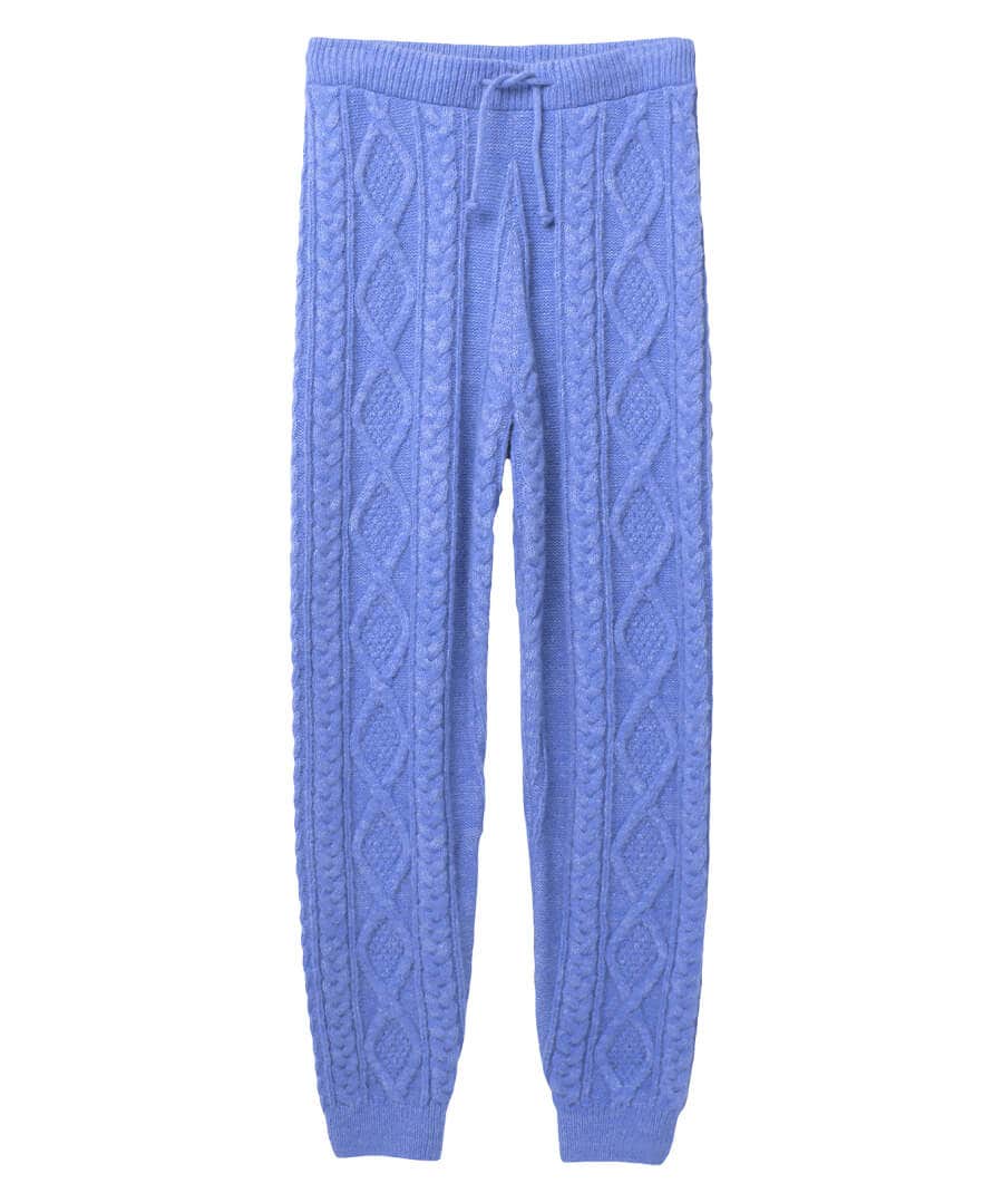 Pyjamas & Loungewear | Gifts | Jeans & Trousers | Women's | Women's | Women's Joe Browns Sloe Joes Cable Knit Trousers Blue