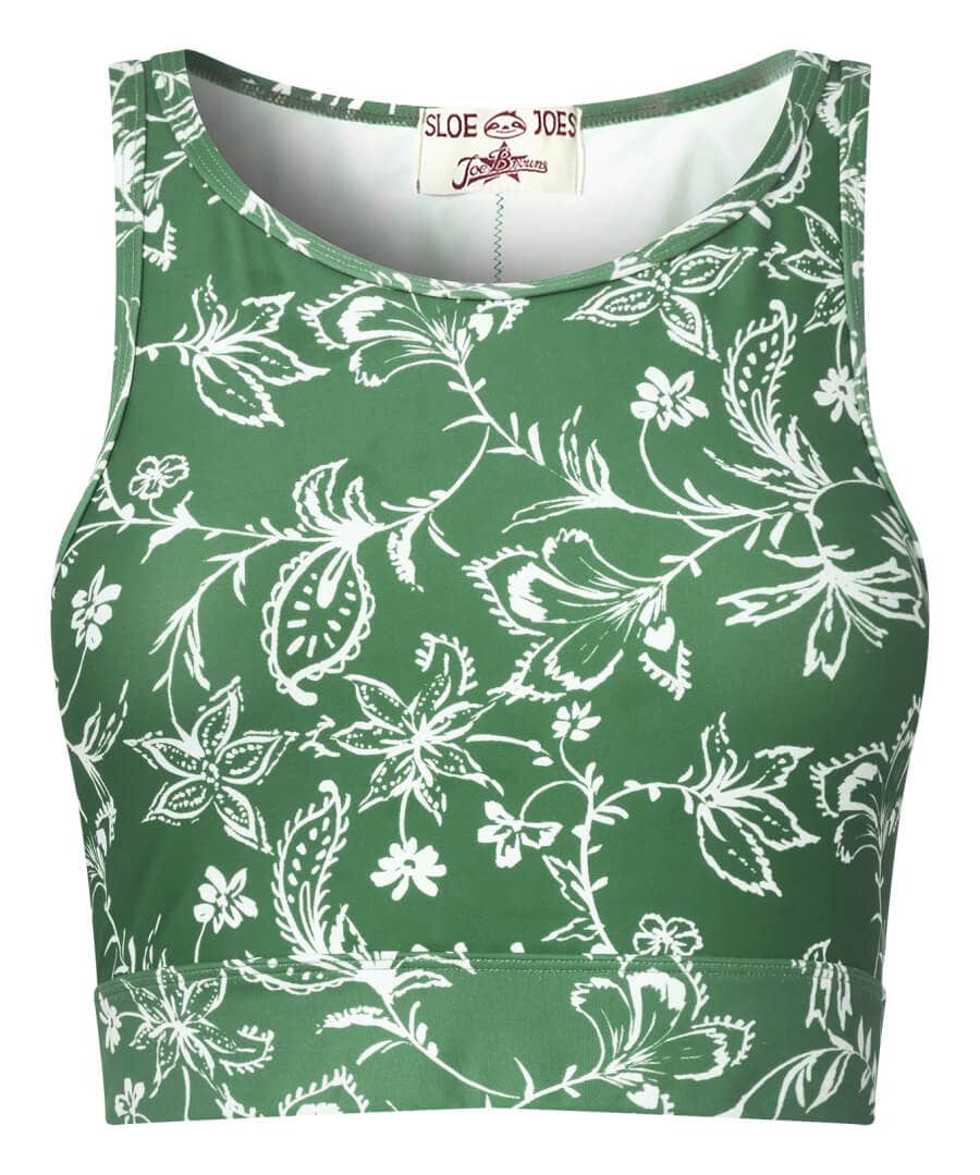 Sale Pyjamas & Loungewear | Women's Joe Browns Sloe Joes Crop Yoga Top Green