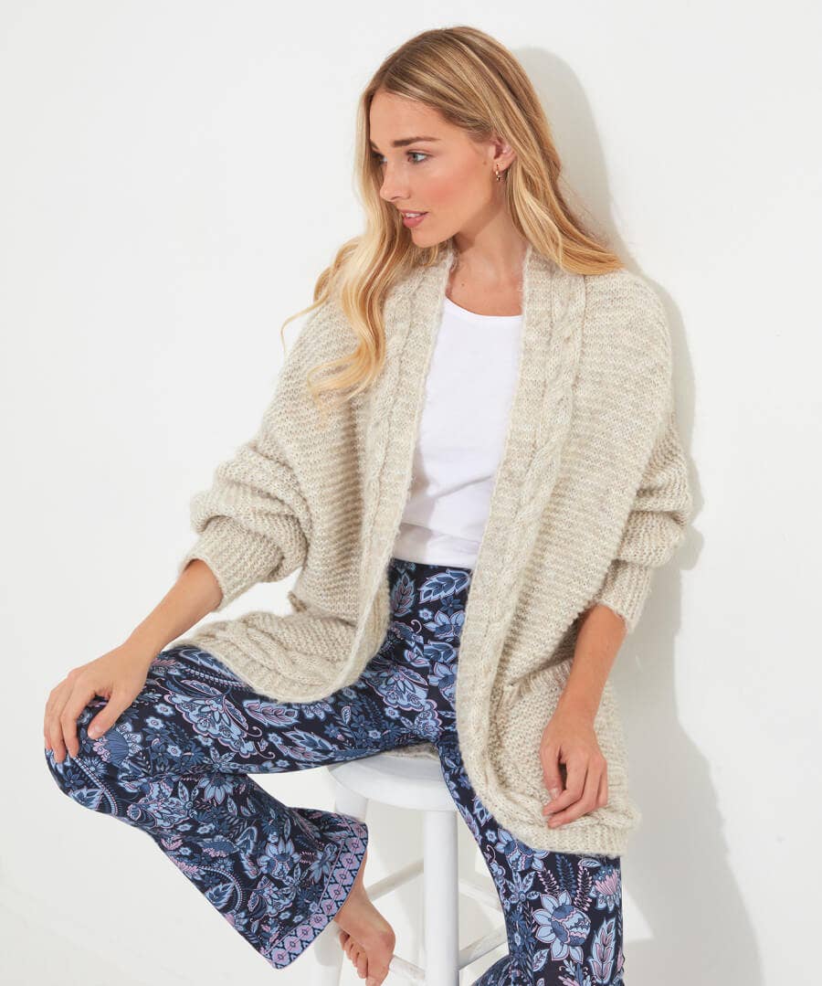 Shop Women's Collection | Pyjamas & Loungewear | Gifts | Cardigans & Coatigans | Top Picks | Women's | Women's | Top Picks Joe Browns Sloe Joes Super Cosy Slouch Cardigan Oatmeal