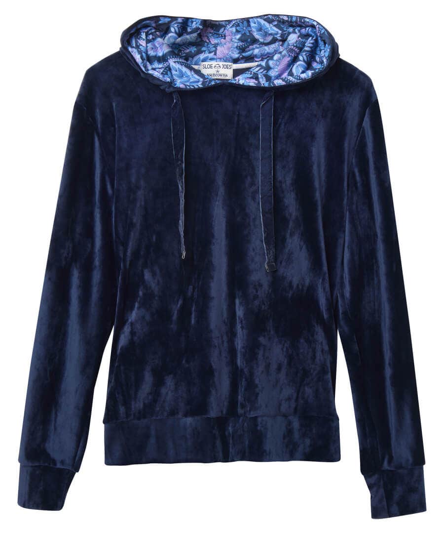 Pyjamas & Loungewear | Gifts | Tops, Tunics & Blouses | Women's | Women's | Women's Joe Browns Sloe Joes Velour Hoody Midnight