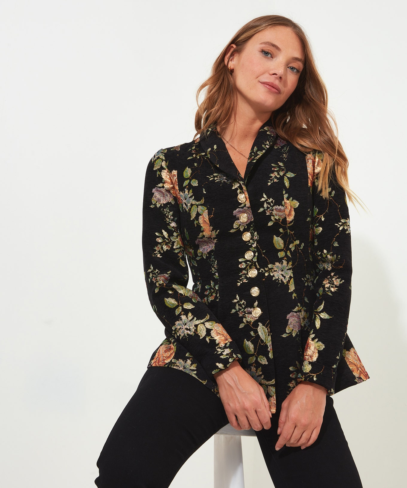 Shop Women's Collection | Blazers | Coats & Jackets | Sale Coats & Jacket | Top Picks | Women's | Women's | Women's Joe Browns Stand Out From The Crowd Jacket Black Floral