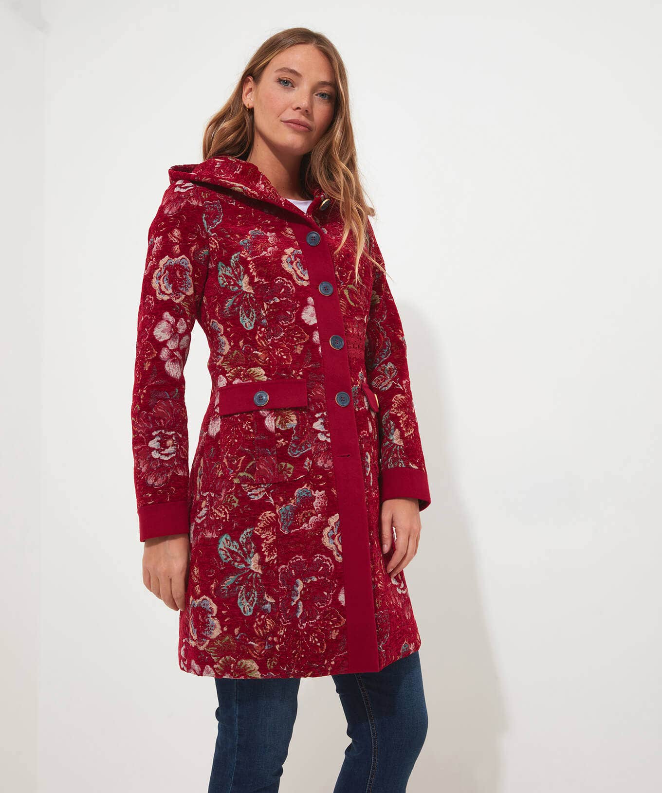 Shop Women's Collection | Coats & Jackets | Sale Coats & Jacket | Top Picks | Women's | Women's Joe Browns Stunning Red Hooded Coat Red Multi