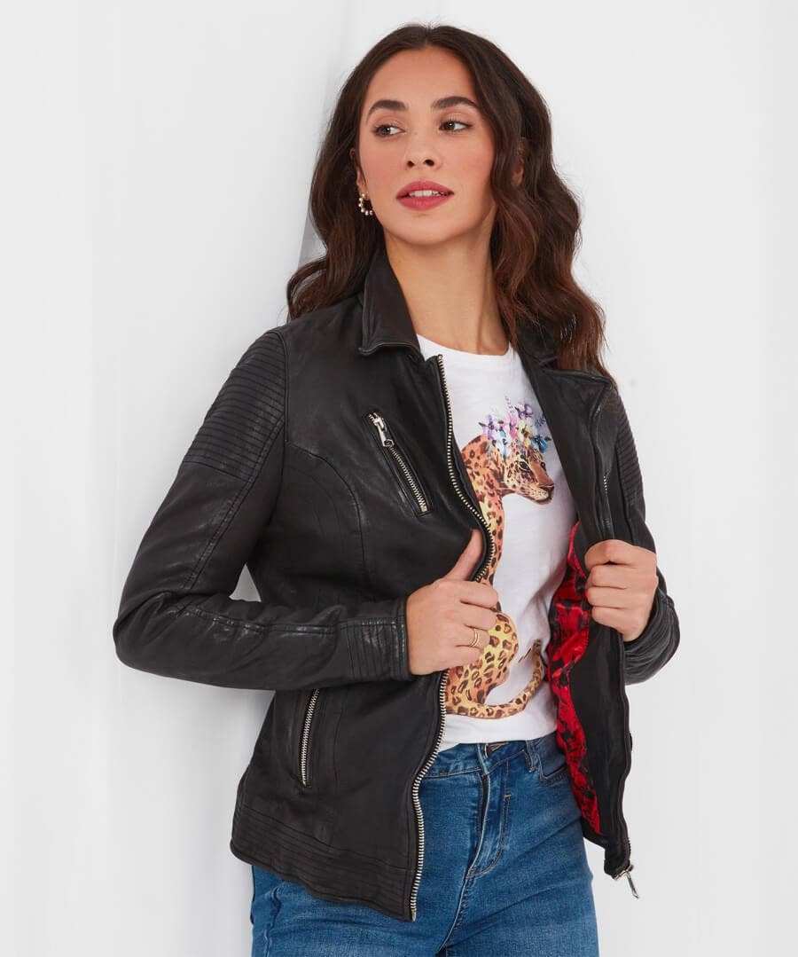 Shop Women's Collection | Leather Jackets & Clothing | Gifts | Coats & Jackets | Top Picks | Women's | Women's | Women's Joe Browns The Forever Leather Jacket Black