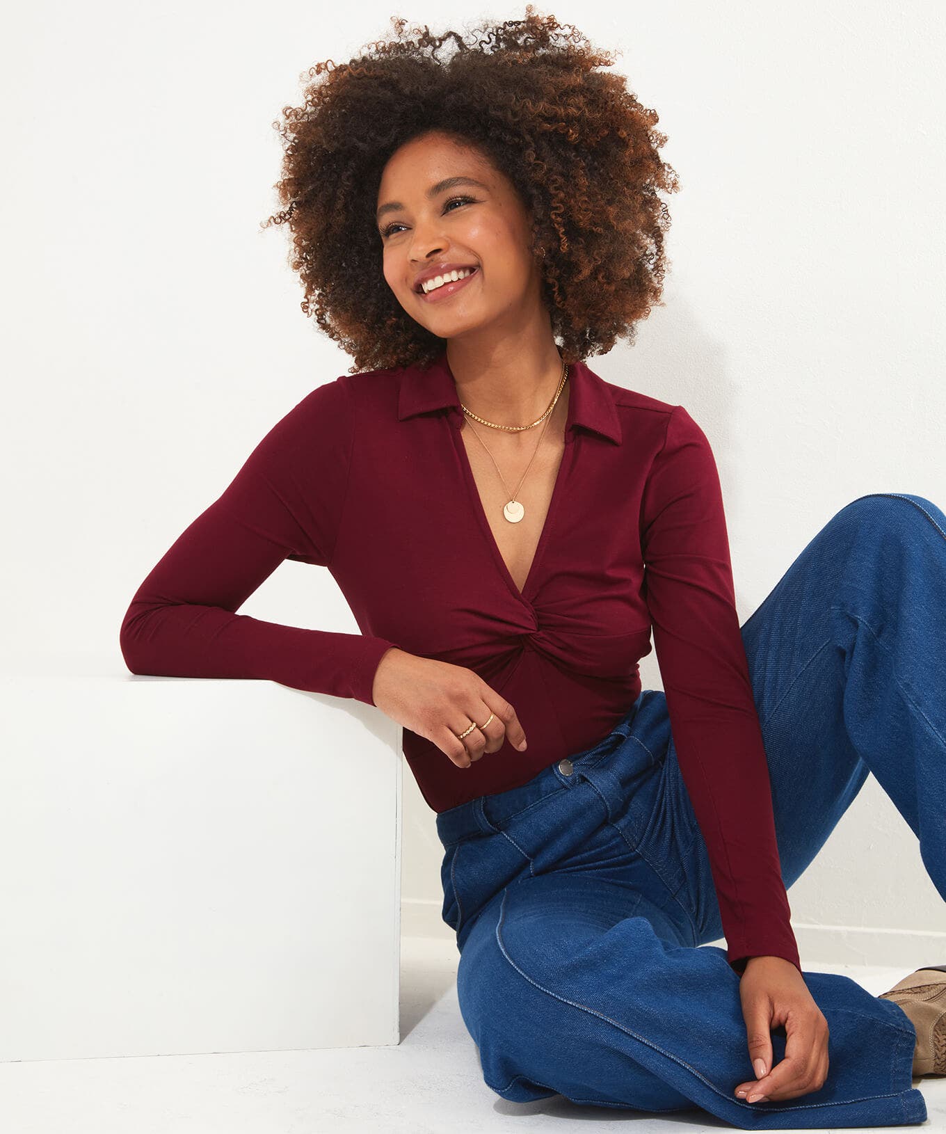 Shop Women's Collection | Tops, Tunics & Blouses | Sale Tops, Tunics & Blouses | Top Picks | Women's | Women's Joe Browns Twist Front Jersey Top Berry