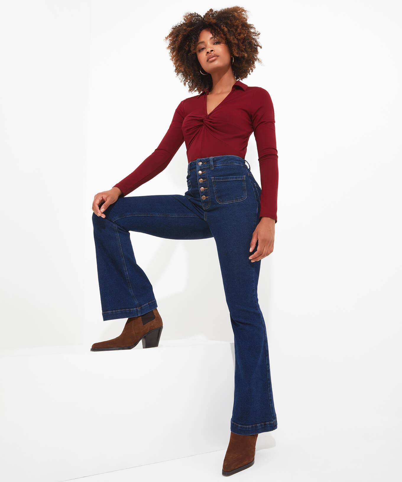 Denim Styles | Jeans & Trousers | Sale Jeans & Trousers | Women's | Women's | Women's Joe Browns Vintage Valerie Flared Jeans Indigo